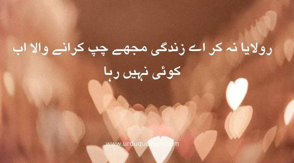 A aesthetic Picture of heart and urdu sad quotes