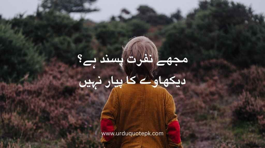 Attitude quotes in urdu with neatural wather.